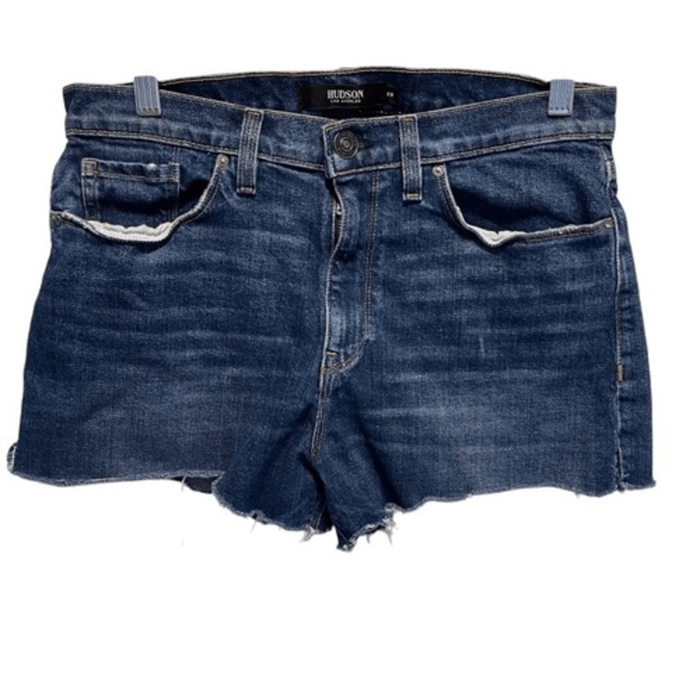 Hudson Bettie High Rise Cutoff‎ Denim Shorts Raw Hem Distressed Size 29